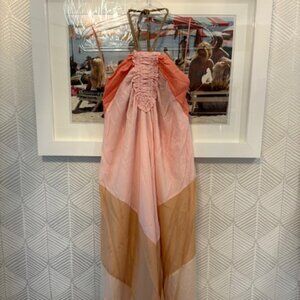 XiRENA Pink and Tan Maxi Dress